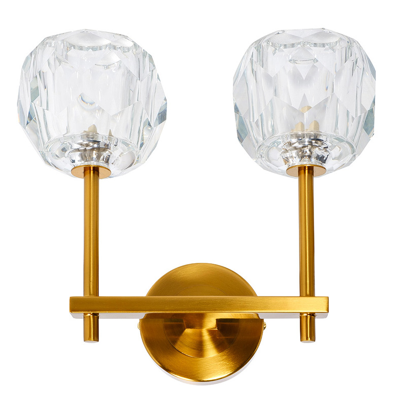 Бра RH Boule de Cristal Double Wall Lamp Gold матовое золото Бра RH Boule de Cristal Double Wall Lamp Gold матовое золото в Грозном | Loft Concept