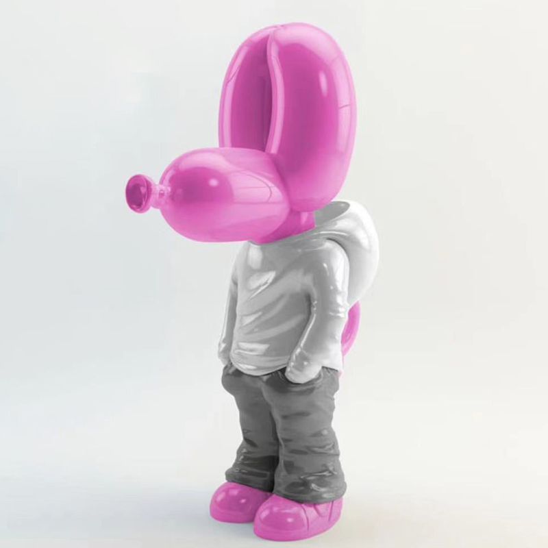 Статуэтка Pink Balloon Dog Розовый Белый Серый Статуэтка Pink Balloon Dog Розовый Белый Серый в Грозном | Loft Concept