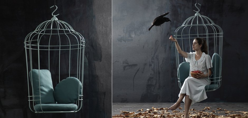 Подвесное кресло "клетка" Swing chair Cage Подвесное кресло "клетка" Swing chair Cage - Loft-Concept в Грозном