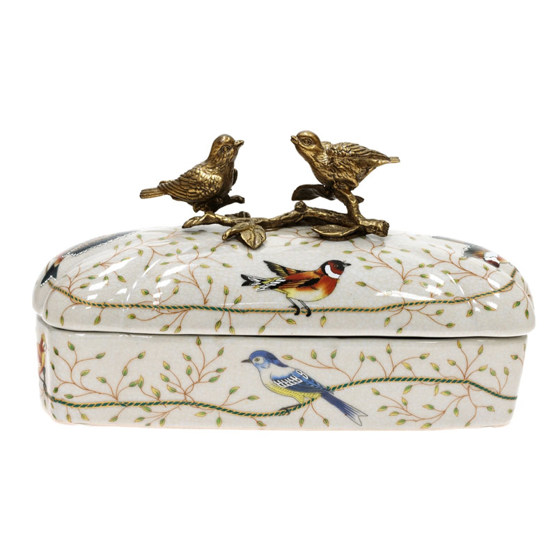 Шкатулка Bronze and Color Birds Box Мульти Бронза Шкатулка Bronze and Color Birds Box Мульти Бронза в Грозном | Loft Concept