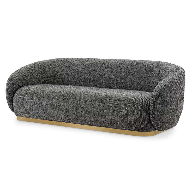 Диван Eichholtz Sofa Brice Rocat Black Черный Серый Латунь Диван Eichholtz Sofa Brice Rocat Black Черный Серый Латунь в Грозном | Loft Concept