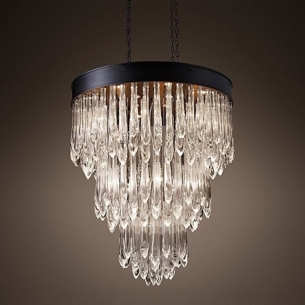 Люстра RH TEAR DROP GLASS 90 Черный Люстра RH TEAR DROP GLASS 90 Черный в Грозном | Loft Concept