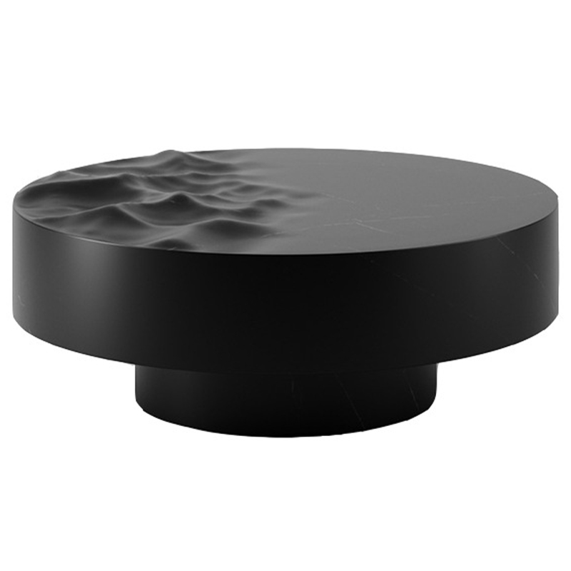 Дизайнерский журнальный стол Mathieu Lehanneur Sculpts Ocean Memories Round Black Черный Мрамор Nero в Грозном | Loft Concept 