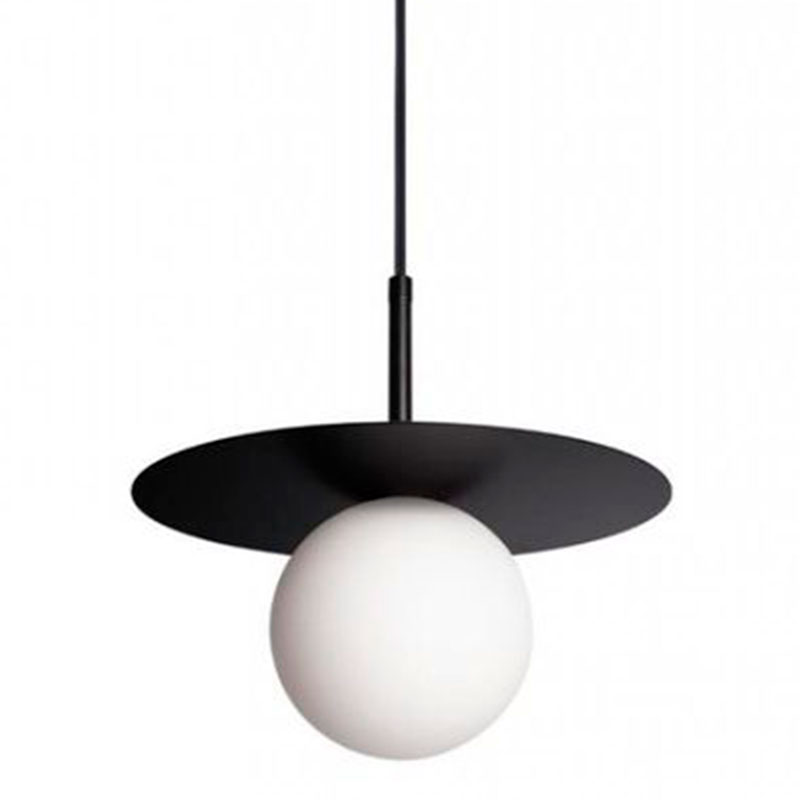 Подвесной светильник MATISSE Black 25 см Белый Черный Подвесной светильник MATISSE Black 25 см Белый Черный в Грозном | Loft Concept