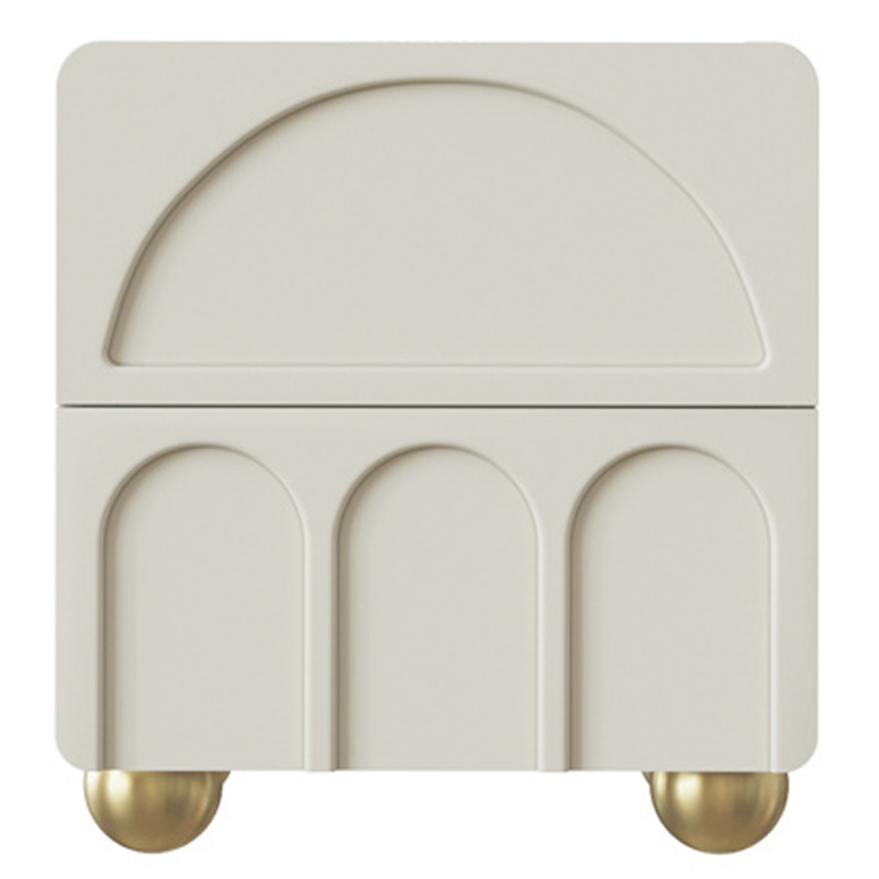 Тумба Arch Nightstand Beige Бежево-серый Золотой Тумба Arch Nightstand Beige Бежево-серый Золотой в Грозном | Loft Concept