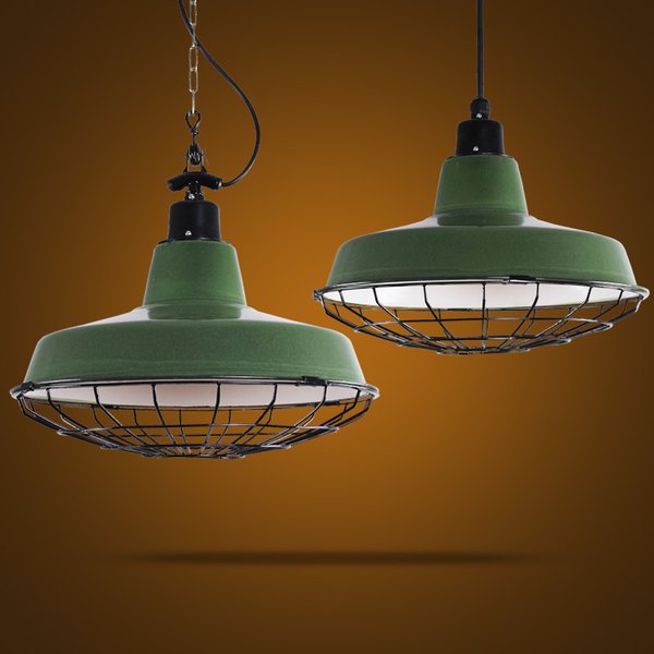 Подвесной светильник Loft Ber Cage Green Pendant Зеленый в Грозном | Loft Concept 