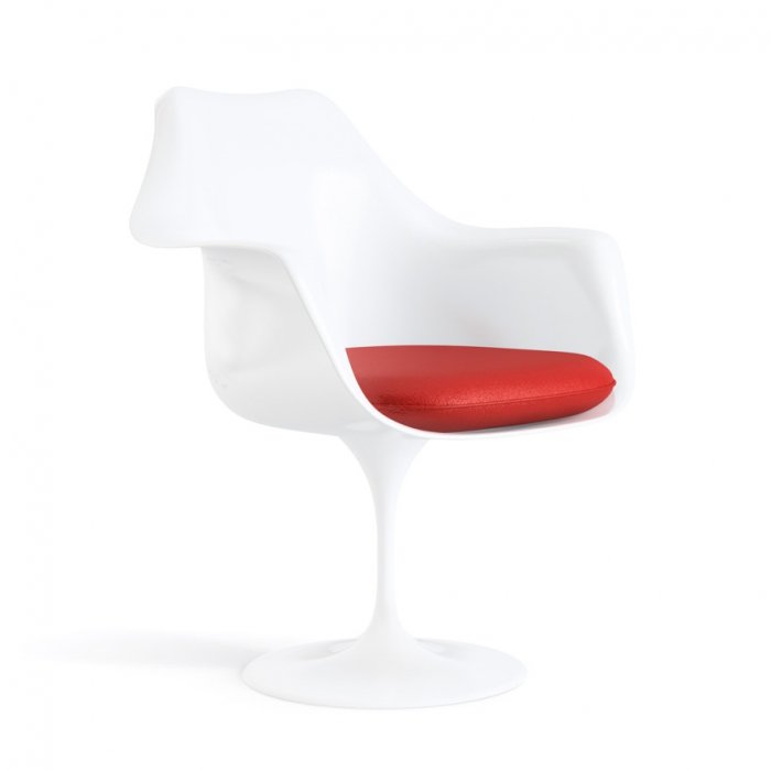 Стул Tulip Arm Chair Красный Белый Черный Стул Tulip Arm Chair Красный Белый Черный в Грозном | Loft Concept