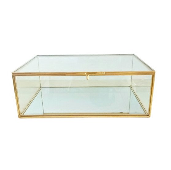 Шкатулка Clear Золотой Прозрачное Стекло Шкатулка Clear Золотой Прозрачное Стекло в Грозном | Loft Concept