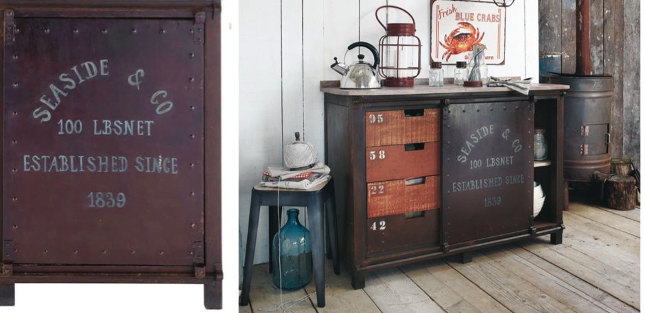 Буфет металлический с деревянными ящиками Industrial Rust Iron Buffet Буфет металлический с деревянными ящиками Industrial Rust Iron Buffet - Loft-Concept в Грозном