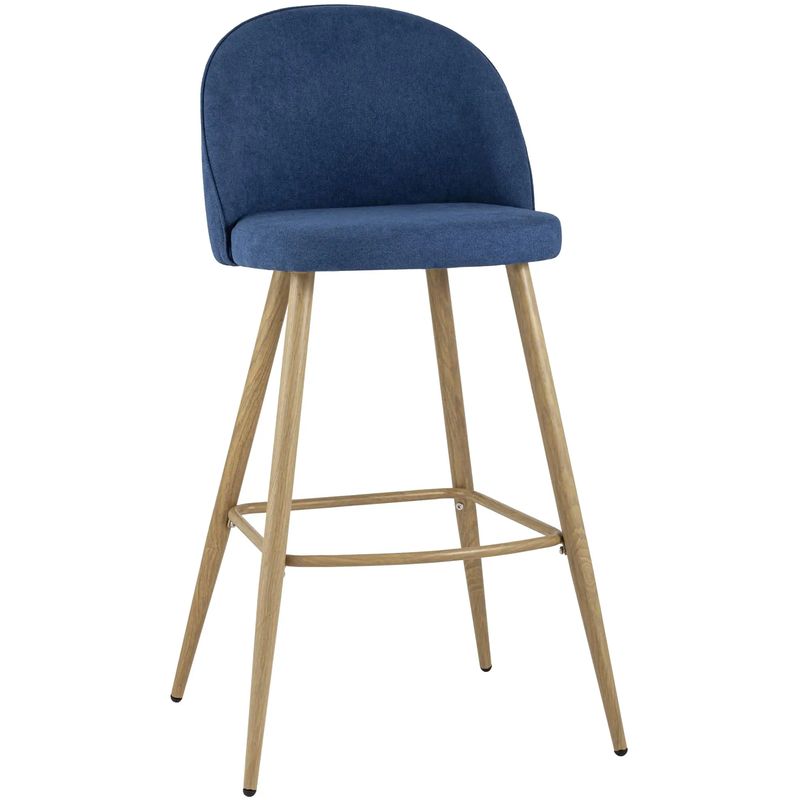 Барный Стул Miruna Chair Синий Шенилл Синий Древесина Барный Стул Miruna Chair Синий Шенилл Синий Древесина в Грозном | Loft Concept