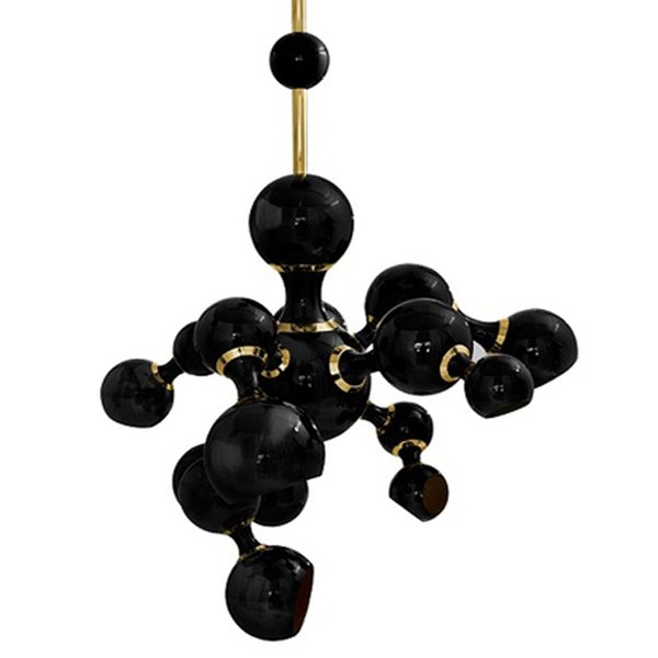 Люстра Atomic Suspension black Delightfull Золотой Черный Люстра Atomic Suspension black Delightfull Золотой Черный в Грозном | Loft Concept