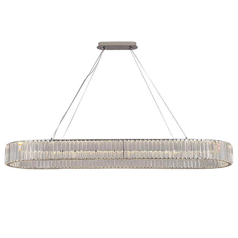Люстра Crystal Shine Linda Oval Chrome Chandelier Хром Прозрачный (Transparent) Люстра Crystal Shine Linda Oval Chrome Chandelier Хром Прозрачный (Transparent) в Грозном | Loft Concept