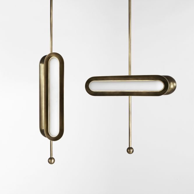 Подвесной светильник CIRCUIT PENDANT HORIZONTAL & VERTICAL Золотой Белый Подвесной светильник CIRCUIT PENDANT HORIZONTAL & VERTICAL Золотой Белый в Грозном | Loft Concept