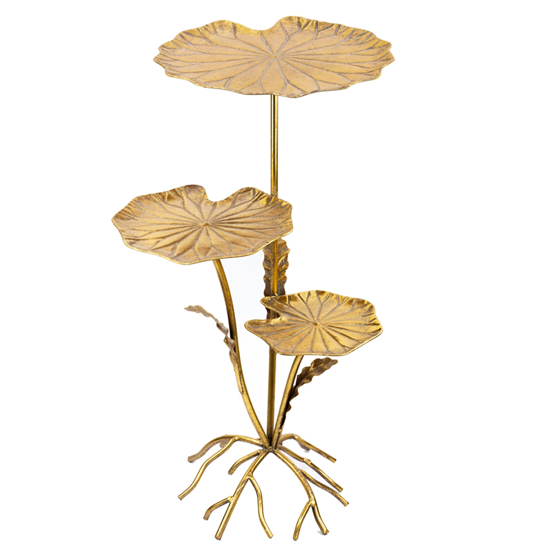 Приставной стол Lily Leaves Side Table Золотой Приставной стол Lily Leaves Side Table Золотой в Грозном | Loft Concept