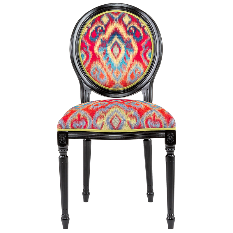 Стул Ikat Pattern Черный Черный Красный Мульти Стул Ikat Pattern Черный Черный Красный Мульти в Грозном | Loft Concept