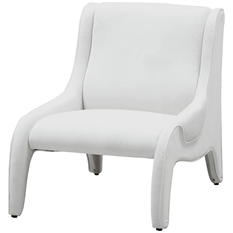 Дизайнерское кресло белое в мягкой велюровой обивке Granger Armchair White Белый Дизайнерское кресло белое в мягкой велюровой обивке Granger Armchair White Белый в Грозном | Loft Concept