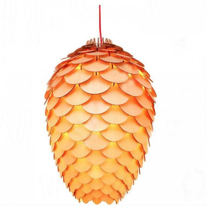 Люстра Pinecone Wooden King Черный Белый Береза Люстра Pinecone Wooden King Черный Белый Береза в Грозном | Loft Concept