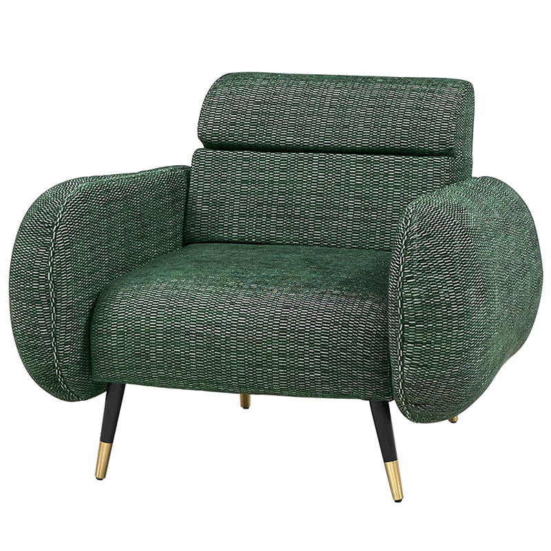 Кресло Hebert Armchair Green Зеленый Черный Латунь Кресло Hebert Armchair Green Зеленый Черный Латунь в Грозном | Loft Concept