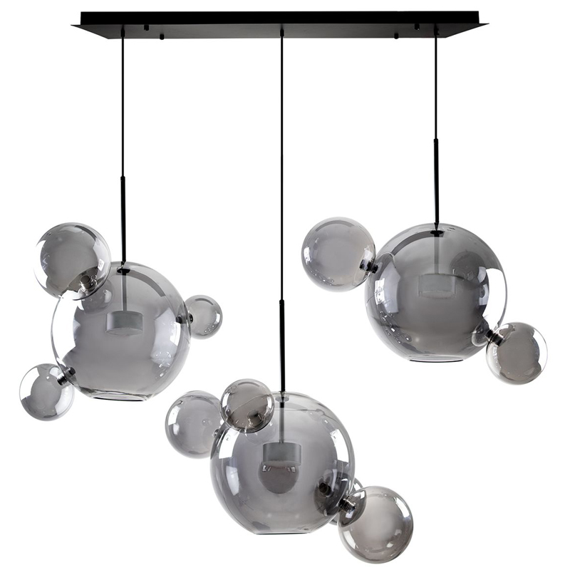 Люстра Giopato & Coombes Linear Chandelier Bubble smoky Дымчатый (Smoke) Люстра Giopato & Coombes Linear Chandelier Bubble smoky Дымчатый (Smoke) в Грозном | Loft Concept