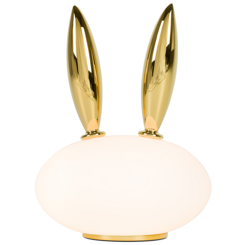 Настольная лампа Moooi Pet Light PURR кролик Белое матовое стекло Глянцевое золото Настольная лампа Moooi Pet Light PURR кролик Белое матовое стекло Глянцевое золото в Грозном | Loft Concept