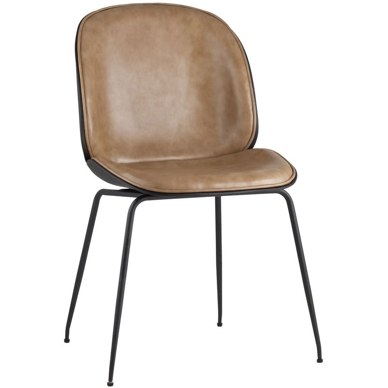 Стул Винтажная Коричневая Экокожа Vendramin Chair Коричневый винтаж Черный Стул Винтажная Коричневая Экокожа Vendramin Chair Коричневый винтаж Черный в Грозном | Loft Concept