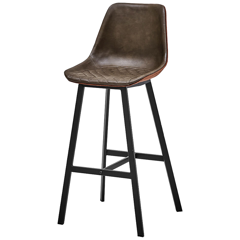 Барный стул Frangan Stool Черный Коричневый Терракотовый Барный стул Frangan Stool Черный Коричневый Терракотовый в Грозном | Loft Concept