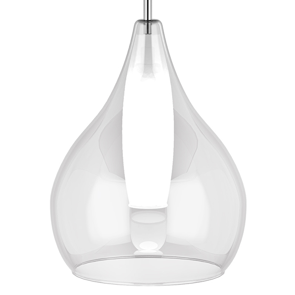 Подвесной светильник Candiano Transparent One Прозрачный Хром в Грозном | Loft Concept 