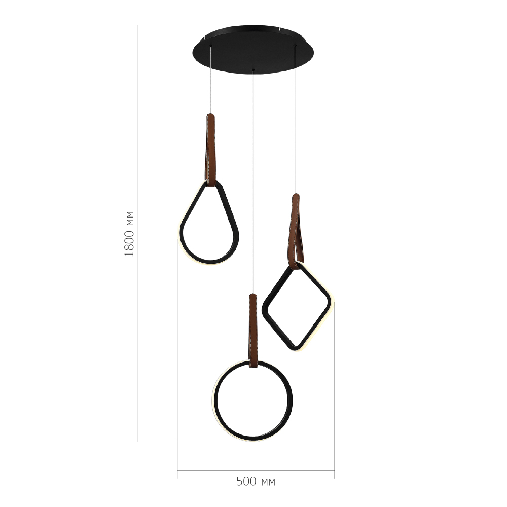 Подвесной светильник с геометрическими источниками света Geometric Architecture of Light в Грозном