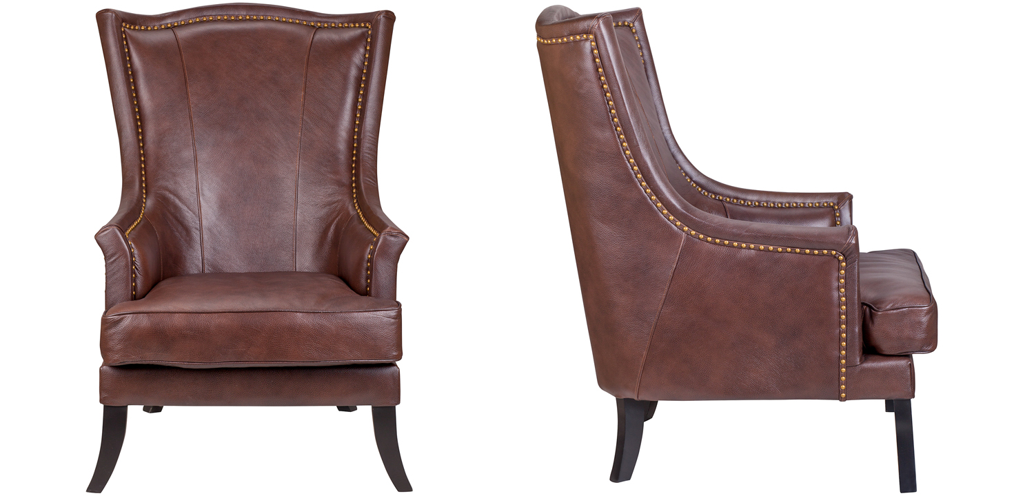 Кресло Gregoir Armchair light натуральная кожа - фото