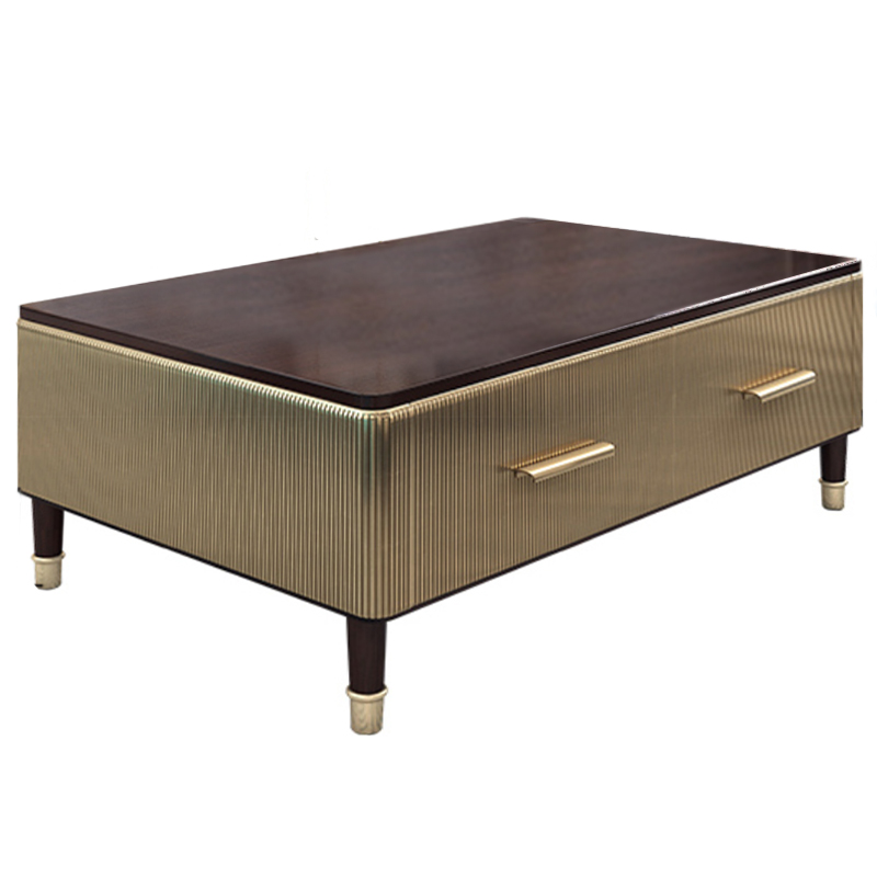 Birmingham Textured Coffee Table Gold Коричневый матовое золото Birmingham Textured Coffee Table Gold Коричневый матовое золото в Грозном | Loft Concept