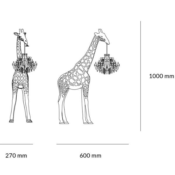 Настольная лампа черный жираф Black Giraffe Table Lamp Настольная лампа черный жираф Black Giraffe Table Lamp в Грозном
