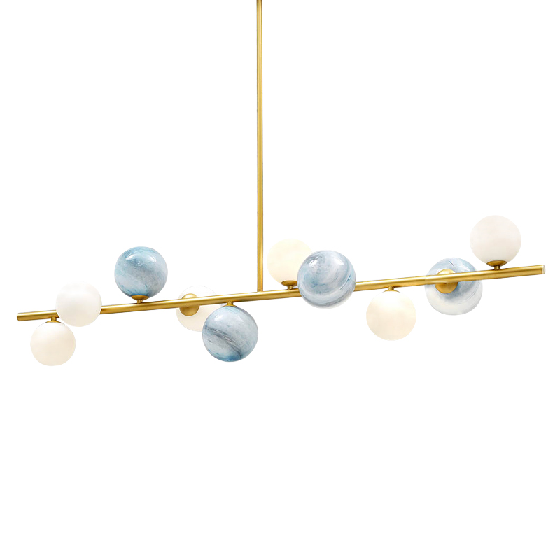 Люстра Bubble Blue White Gold Chandelier Золотой Белый Голубой Люстра Bubble Blue White Gold Chandelier Золотой Белый Голубой в Грозном | Loft Concept
