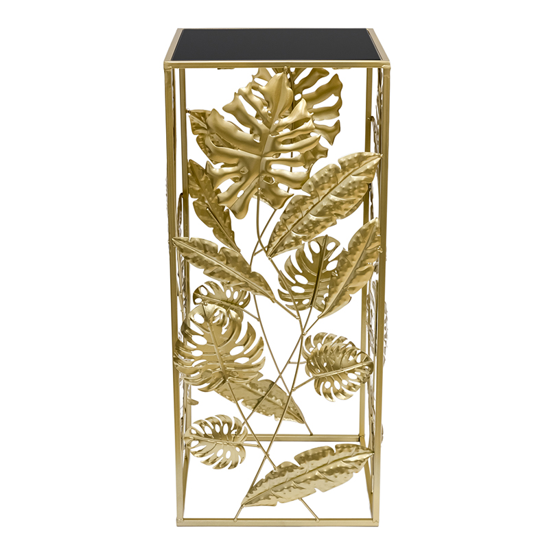 Подставка Tropical Gold Leaves Stand M Золотой Черный Подставка Tropical Gold Leaves Stand M Золотой Черный в Грозном | Loft Concept
