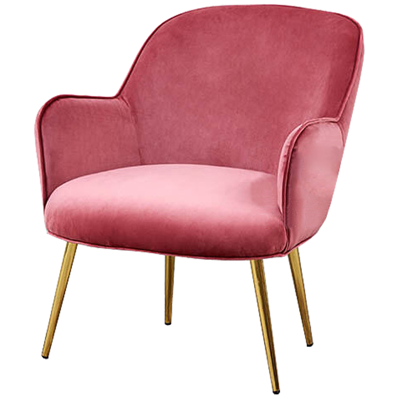 Кресло Waldeck Chair Pink Розовый (Rose) Глянцевое золото Кресло Waldeck Chair Pink Розовый (Rose) Глянцевое золото в Грозном | Loft Concept