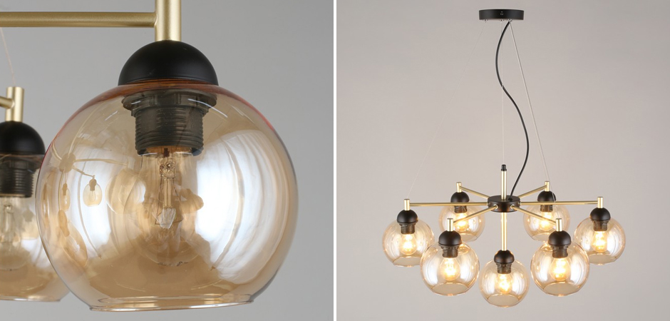Люстра Smoky Sphere с Дымчатым стеклом Люстра Smoky Sphere с Дымчатым стеклом - Loft-Concept в Грозном
