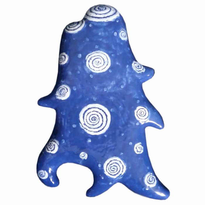 Настенный декор Andrew Wood ceramics Ticky Dicky Белый Синий Настенный декор Andrew Wood ceramics Ticky Dicky Белый Синий в Грозном | Loft Concept