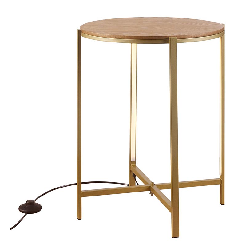 Приставной стол Kelin Side Table Bronze LED Бронза Древесина Приставной стол Kelin Side Table Bronze LED Бронза Древесина в Грозном | Loft Concept