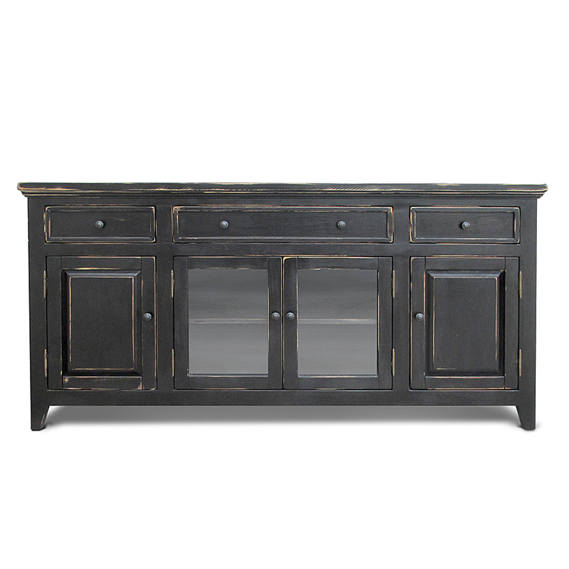 Комод длинный в стиле прованс Geronimo Provence HARMONIE Weathered Charcoal long Винтажный черный Комод длинный в стиле прованс Geronimo Provence HARMONIE Weathered Charcoal long Винтажный черный в Грозном | Loft Concept