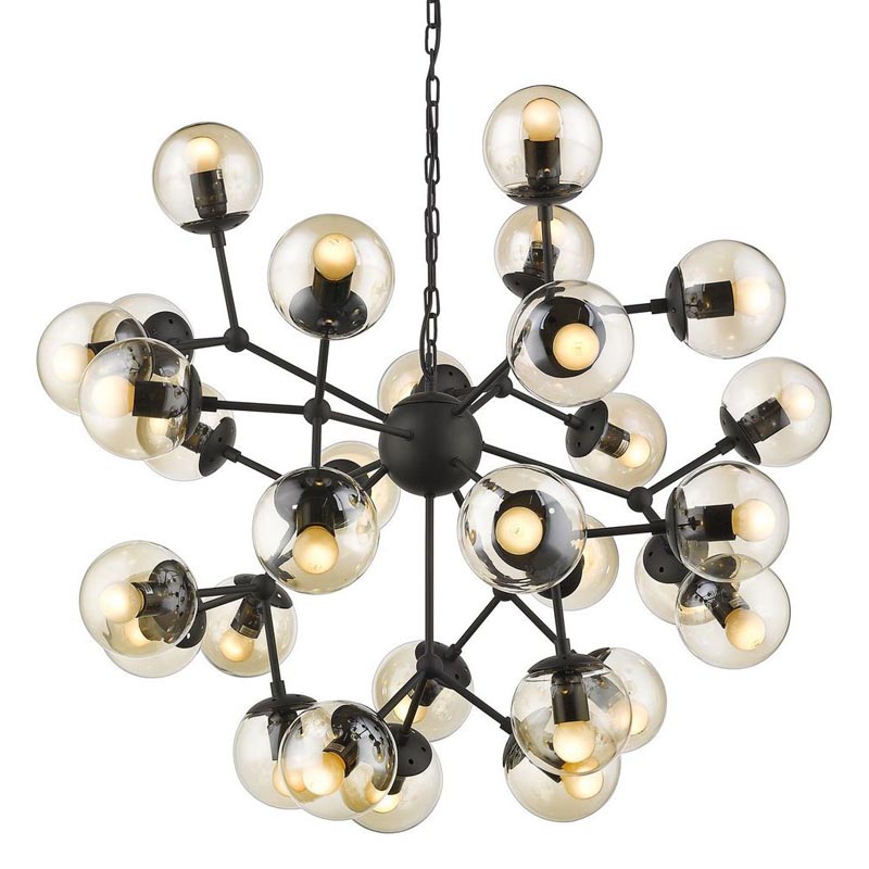 Люстра Modo Chandelier black Черный Янтарный Люстра Modo Chandelier black Черный Янтарный в Грозном | Loft Concept