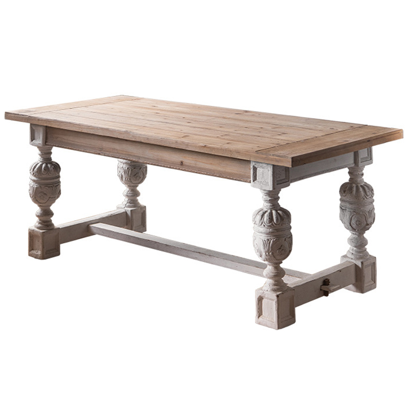 Обеденный стол Garland Provence Dining Table Древесина Белый в Грозном | Loft Concept 