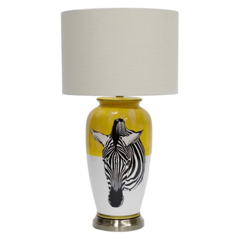 Настольная лампа Zebra head Table lamp Белый Желтый Черный Настольная лампа Zebra head Table lamp Белый Желтый Черный в Грозном | Loft Concept