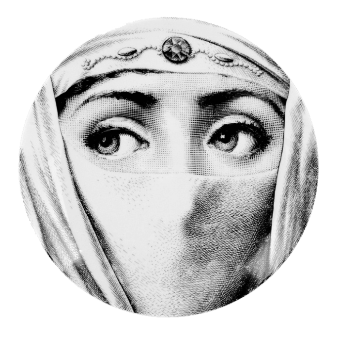 Декоративная тарелка Fornasetti 084 Черный Декоративная тарелка Fornasetti 084 Черный в Грозном | Loft Concept