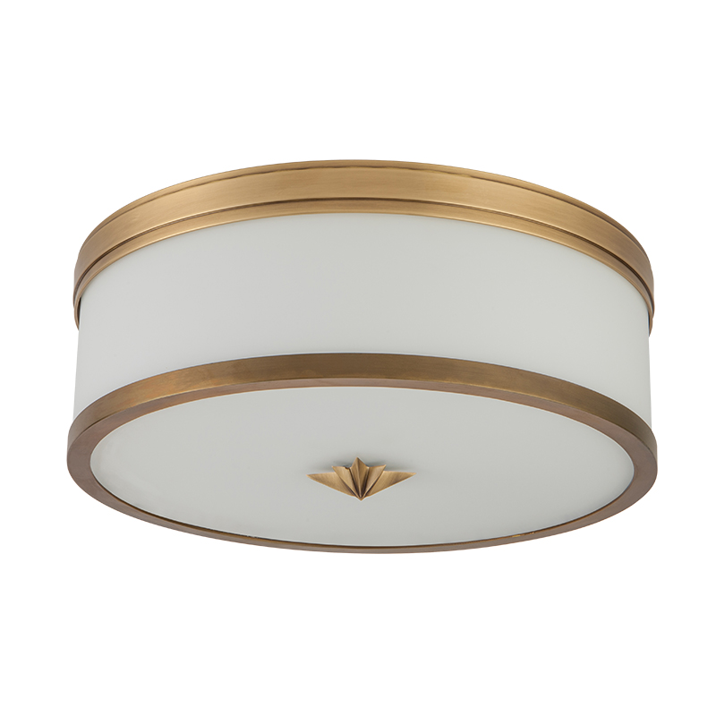 Потолочный светильник Imher Ceiling Lamp Латунь Белое матовое стекло Потолочный светильник Imher Ceiling Lamp Латунь Белое матовое стекло в Грозном | Loft Concept