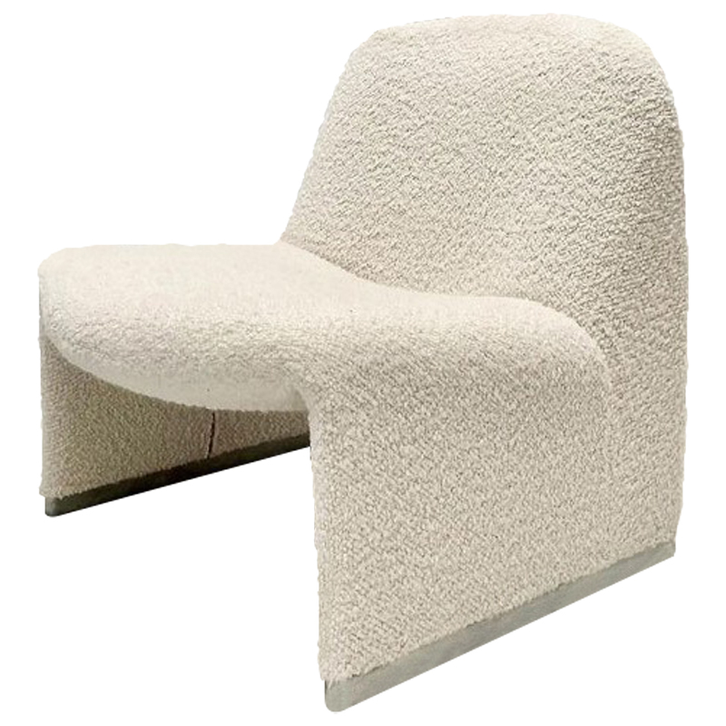 Кресло Kaydan White Boucle Armchair Кресло Kaydan White Boucle Armchair в Грозном | Loft Concept