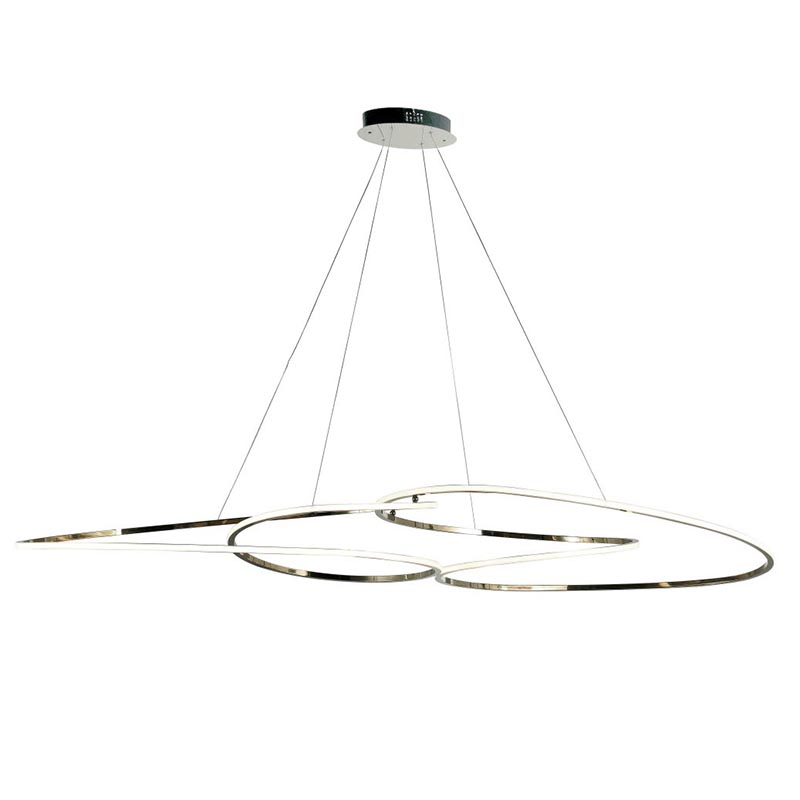 Люстра Adenor Ring Horizontal Chrome Chandelier Хром Люстра Adenor Ring Horizontal Chrome Chandelier Хром в Грозном | Loft Concept