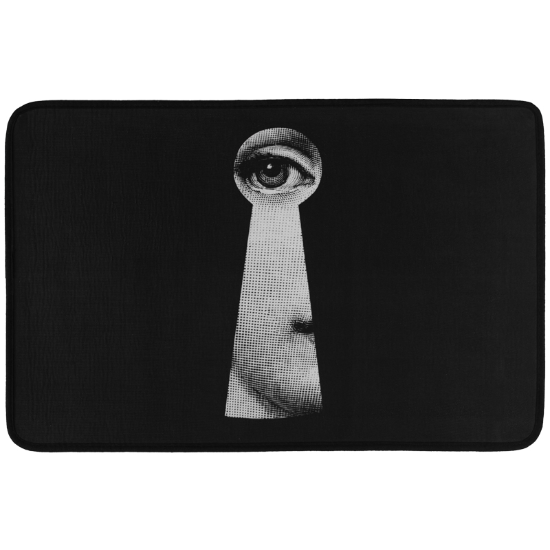 Ковер Keyhole Fornasetti Rug Черно-белый в Грозном | Loft Concept 