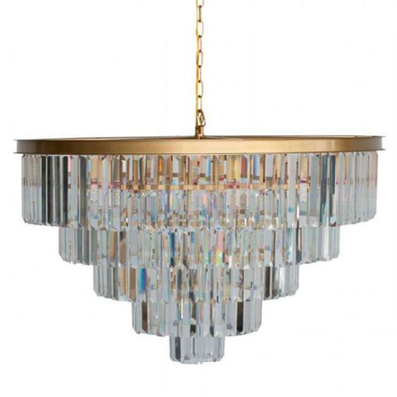 Круглая Люстра RH 1920s Odeon GOLD iron Five Layers Прозрачное Стекло диаметр 80 см Золотой Прозрачное Стекло Круглая Люстра RH 1920s Odeon GOLD iron Five Layers Прозрачное Стекло диаметр 80 см Золотой Прозрачное Стекло в Грозном | Loft Concept