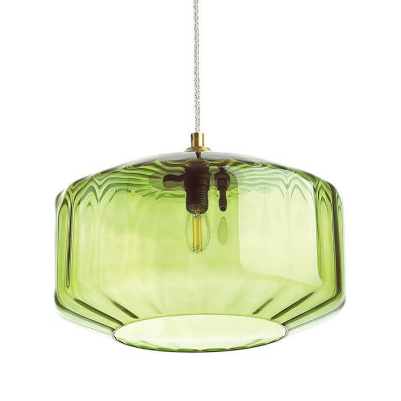 Подвесной светильник Multicolored Glass Green Зеленый Бронза Подвесной светильник Multicolored Glass Green Зеленый Бронза в Грозном | Loft Concept