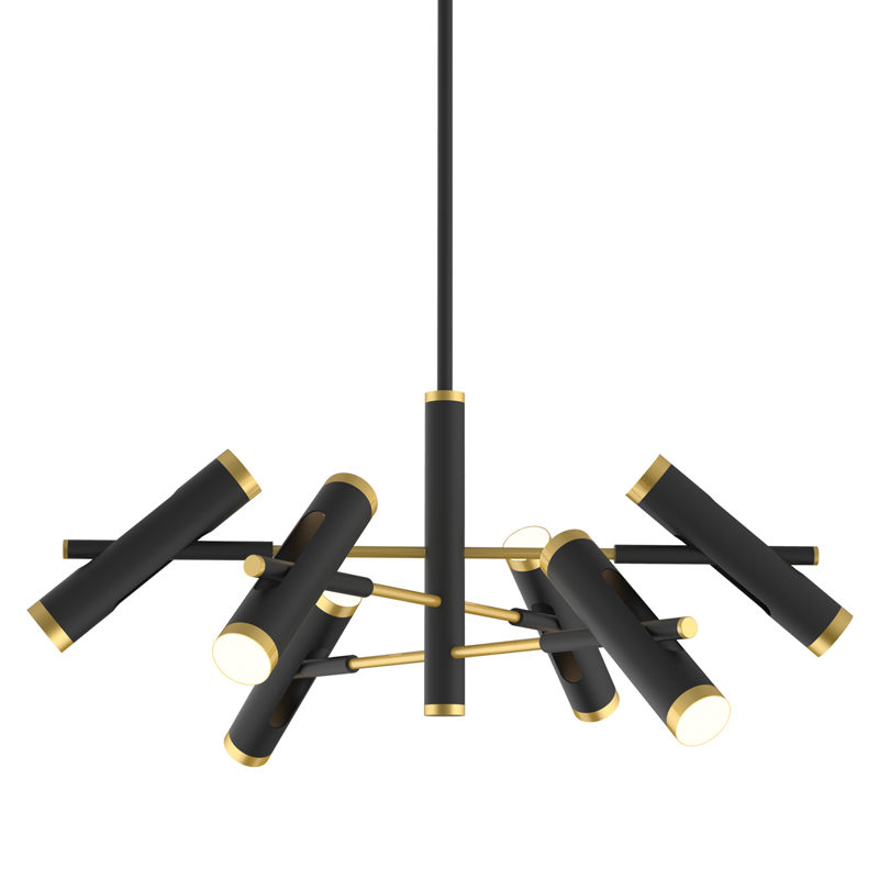 Люстра Rainer Chandelier black Черный Золотой Люстра Rainer Chandelier black Черный Золотой в Грозном | Loft Concept