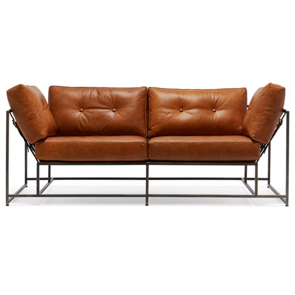 Двухместный диван Two Seat Encounter Leather Sofa Коричневый винтаж Двухместный диван Two Seat Encounter Leather Sofa Коричневый винтаж в Грозном | Loft Concept